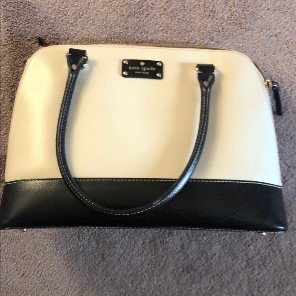 Kate spade black and white shoulder bag